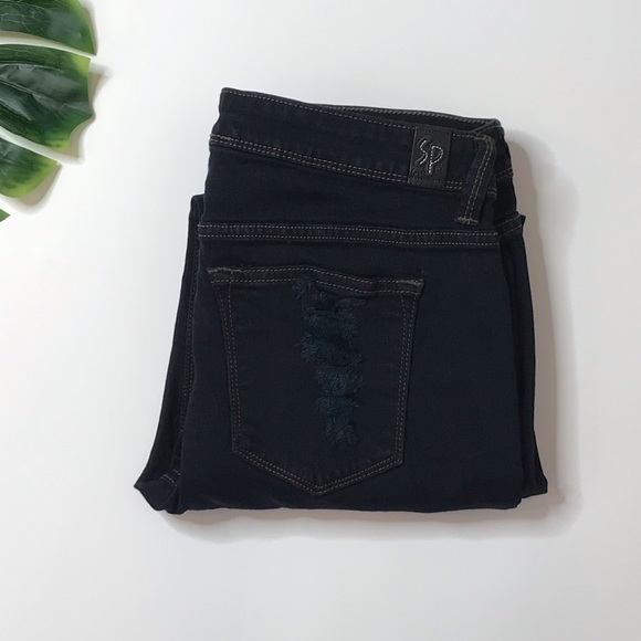 Sneek Peak Distressed Boyfriend Jeans - Picture 1 of 7